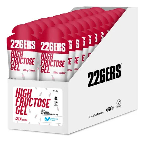 226ers High Frutose Gel 80gr (10 Sachês) Sabor Cola (com Cafeína)