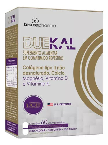 Bracepharma Duekal – Colágeno Tipo Il + Cálcio + Mag + Vit D + Vit K – 60cp