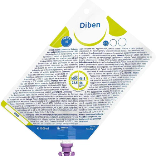 Diben 1.0 1000 mL - Sistema Fechado - Fresenius